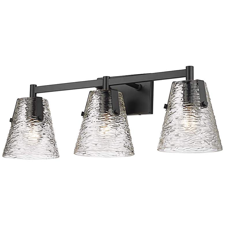 Image 5 Analia 26 1/4" Wide Matte Black 3-Light Vanity Bath Light more views