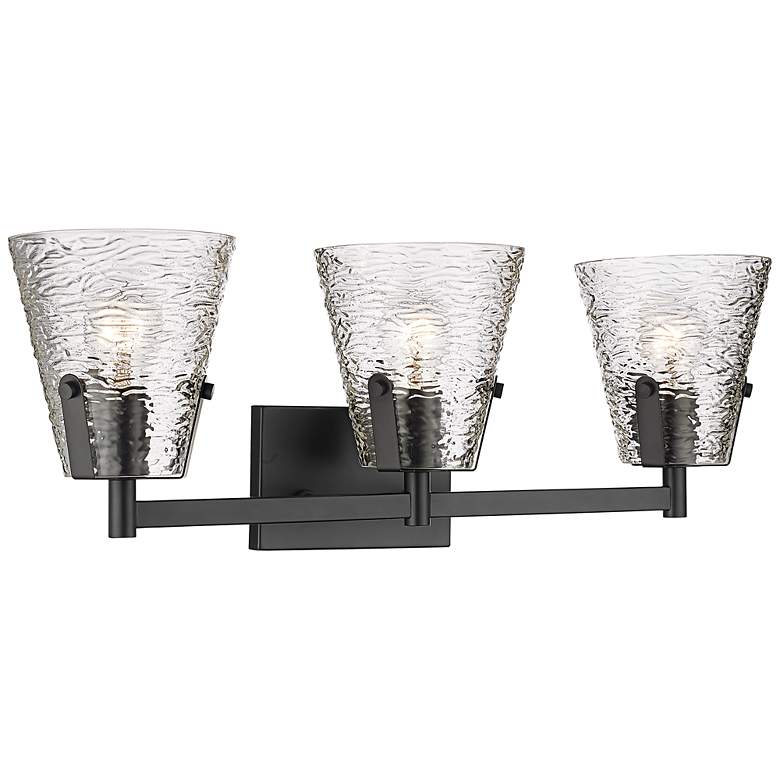 Image 6 Analia 26 1/4" Wide Matte Black 3-Light Vanity Bath Light more views