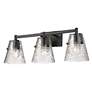 6_Analia 26 1/4" Wide Matte Black 3-Light Vanity Bath Light more views