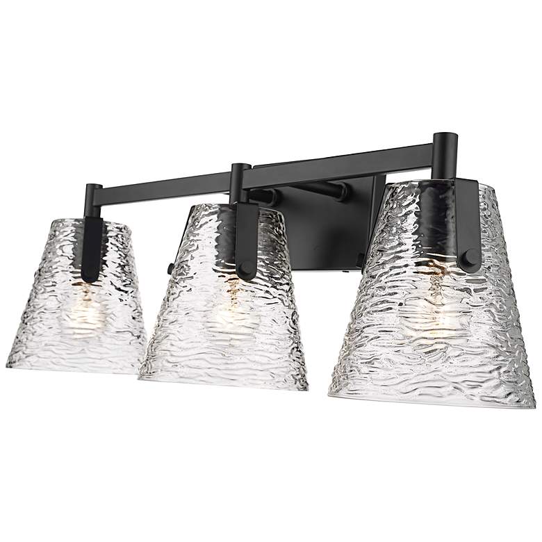 Image 7 Analia 26 1/4" Wide Matte Black 3-Light Vanity Bath Light more views