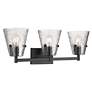 7_Analia 26 1/4" Wide Matte Black 3-Light Vanity Bath Light more views