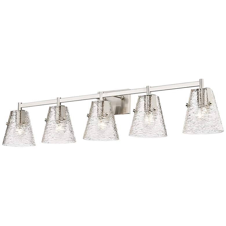 Image 5 Analia 45 3/4" Wide Brushed Nickel 5-Light Bath Light more views