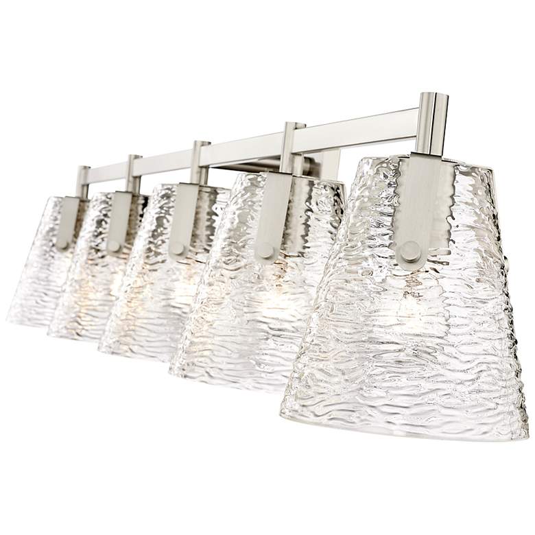 Image 7 Analia 45 3/4" Wide Brushed Nickel 5-Light Bath Light more views