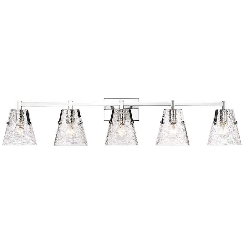 Image 2 Analia 45 3/4" Wide Chrome 5-Light Vanity Bath Light