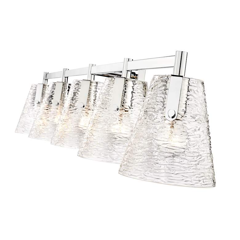 Image 7 Analia 45 3/4" Wide Chrome 5-Light Vanity Bath Light more views