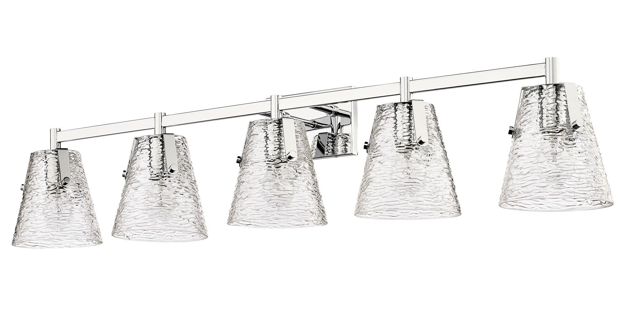 Analia 45 3/4" Wide Chrome 5-Light Vanity Bath Light