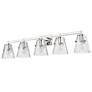 Analia 45 3/4" Wide Chrome 5-Light Vanity Bath Light