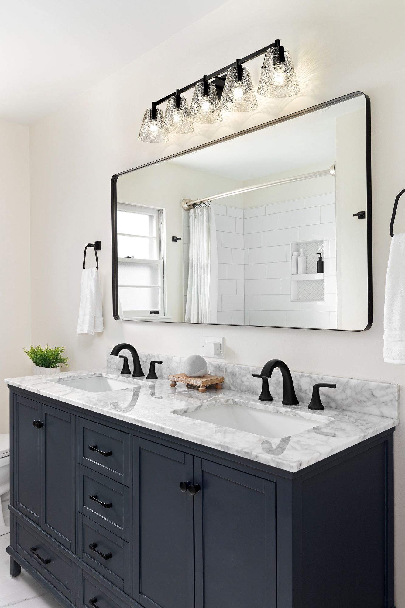 Image 5 Analia 45 3/4" Wide Matte Black 5-Light Vanity Bath Light more views