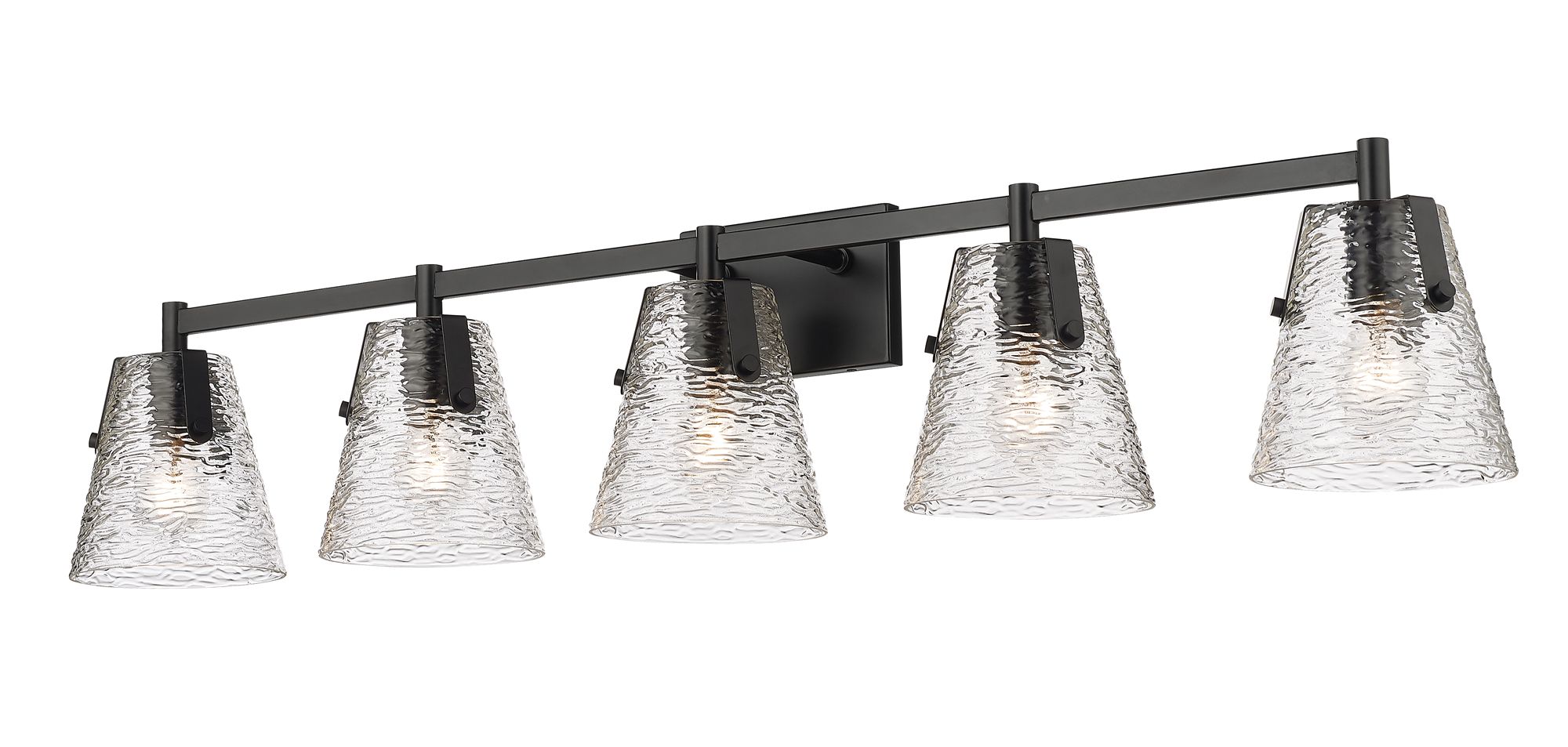 Image 6 Analia 45 3/4" Wide Matte Black 5-Light Vanity Bath Light more views