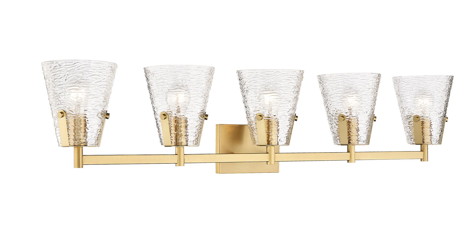 Analia 45 3/4" Wide Modern Gold 5-Light Bath Light in scene