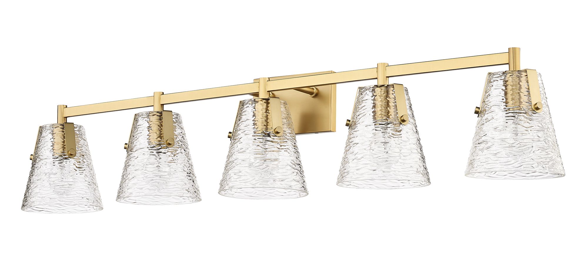 Analia 45 3/4" Wide Modern Gold 5-Light Bath Light in scene