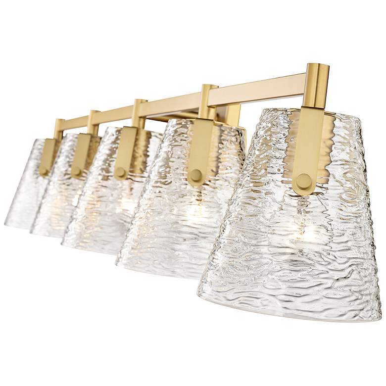 Image 5 Analia 45 3/4" Wide Modern Gold 5-Light Bath Light more views