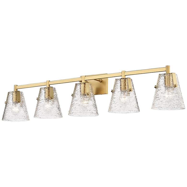 Image 7 Analia 45 3/4" Wide Modern Gold 5-Light Bath Light more views