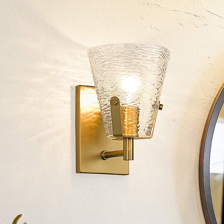 Image 1 Analia 9 1/4" High Modern Gold Wall Sconce