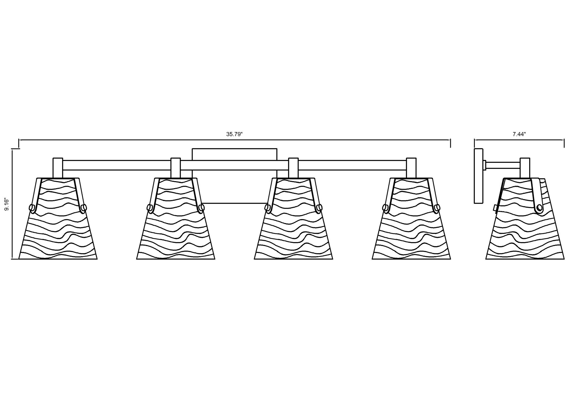 Analia by Z-Lite Brushed Nickel 4 Light Vanity
