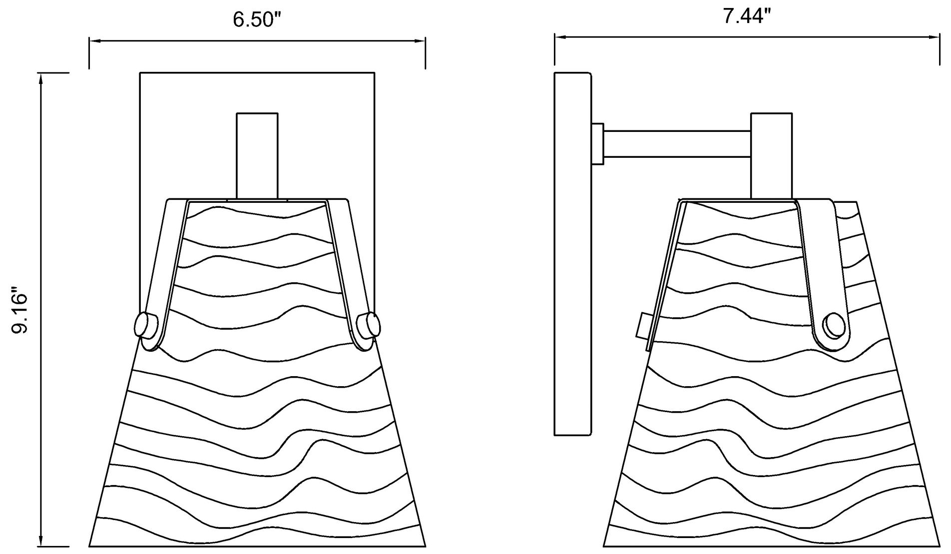 Analia by Z-Lite Matte Black 1 Light Wall Sconce