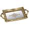 Analissa Antique Gold Mirrored Tray