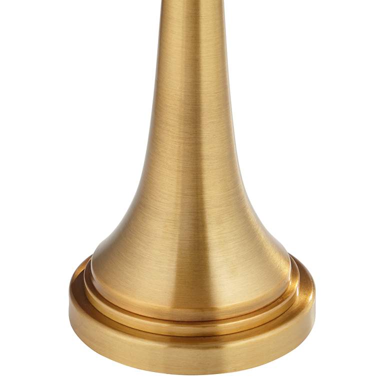 Image 4 Anapali Warm Brass Spun Metal Pillar Candle Holders Set of 2 more views