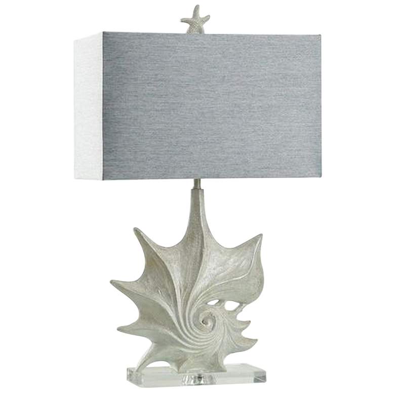 Image 1 Anartia 29.5" High Silver Seashell Design Coastal Table Lamp