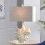 1_Anartia 29.5" High Silver Seashell Design Coastal Table Lamp