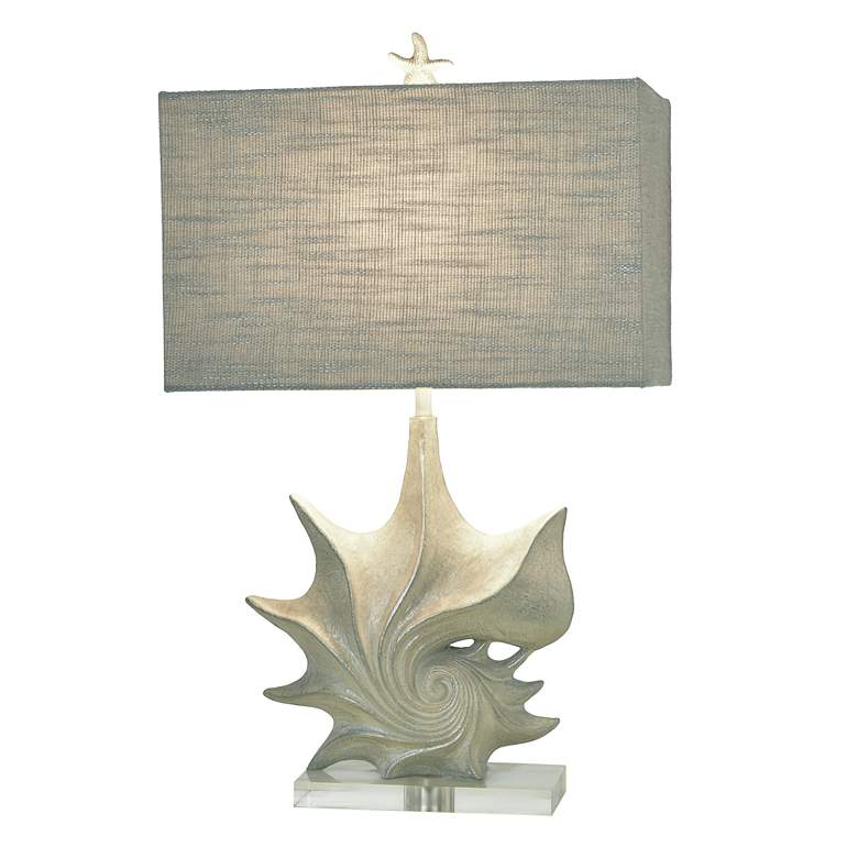 Image 3 Anartia 29.5" High Silver Seashell Design Coastal Table Lamp more views