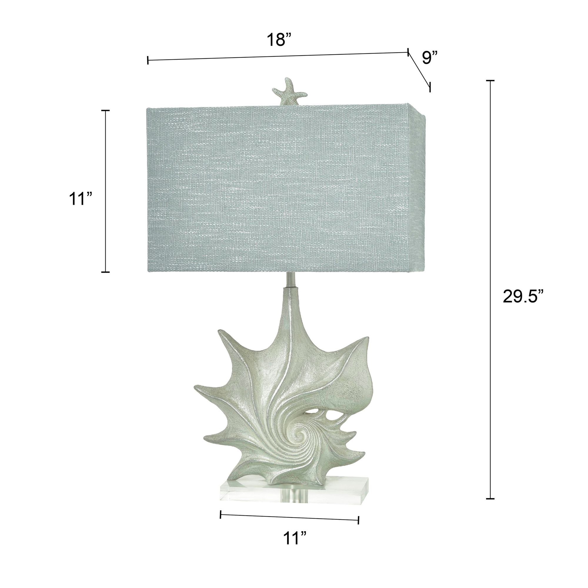 Anartia Silver Seashell Table Lamp