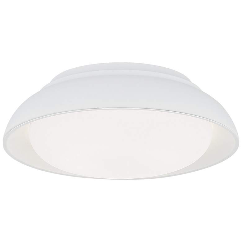 Image 1 Anastasia 15" Wide Satin White LED Ceiling Light