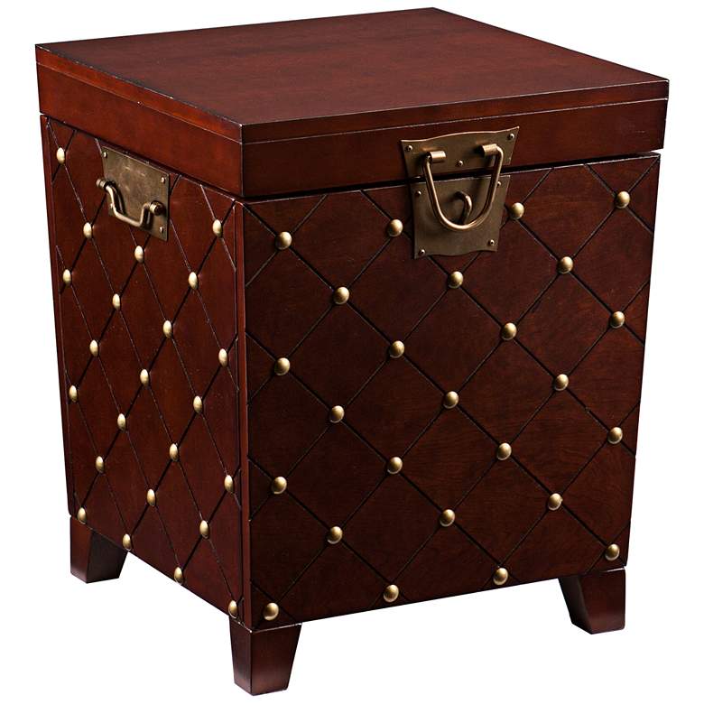 Image 1 Anastasia 21 1/4 inch Wide Espresso Wood Trunk End Table