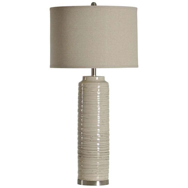 Image 1 Anastasia 37" High Off-White Ceramic Table Lamp