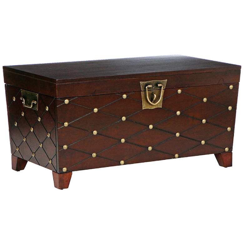 Image 2 Anastasia 38 3/4" Wide Espresso Wood Trunk Cocktail Table