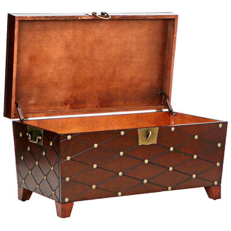 Image 4 Anastasia 38 3/4" Wide Espresso Wood Trunk Cocktail Table more views