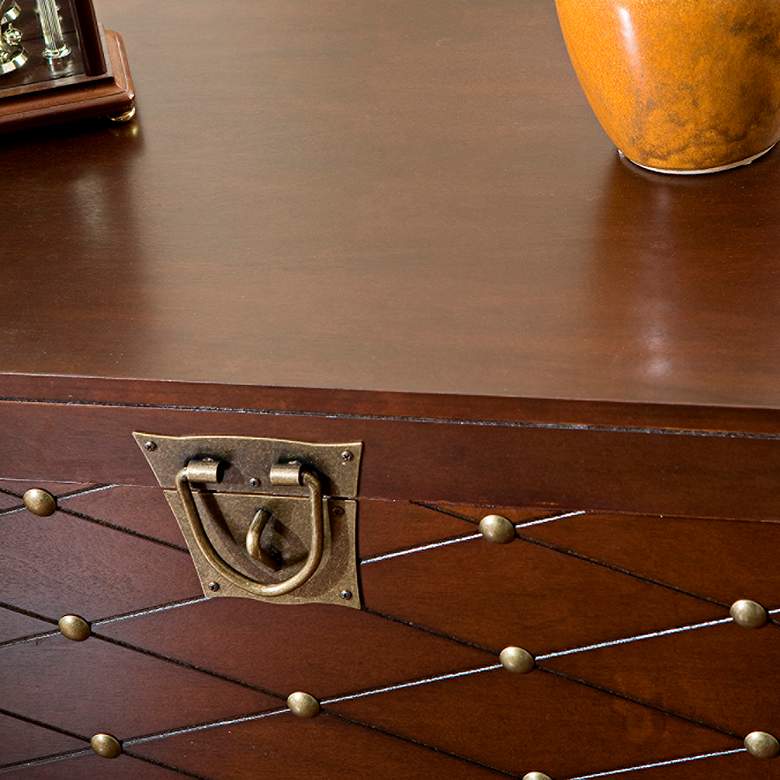 Image 7 Anastasia 38 3/4" Wide Espresso Wood Trunk Cocktail Table more views