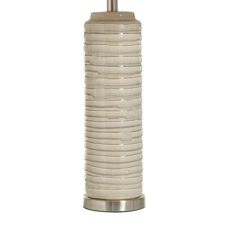 Image 4 Anastasia Ivory Glazed Texture Ceramic Table Lamp more views