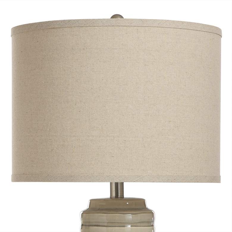 Image 5 Anastasia Ivory Glazed Texture Ceramic Table Lamp more views