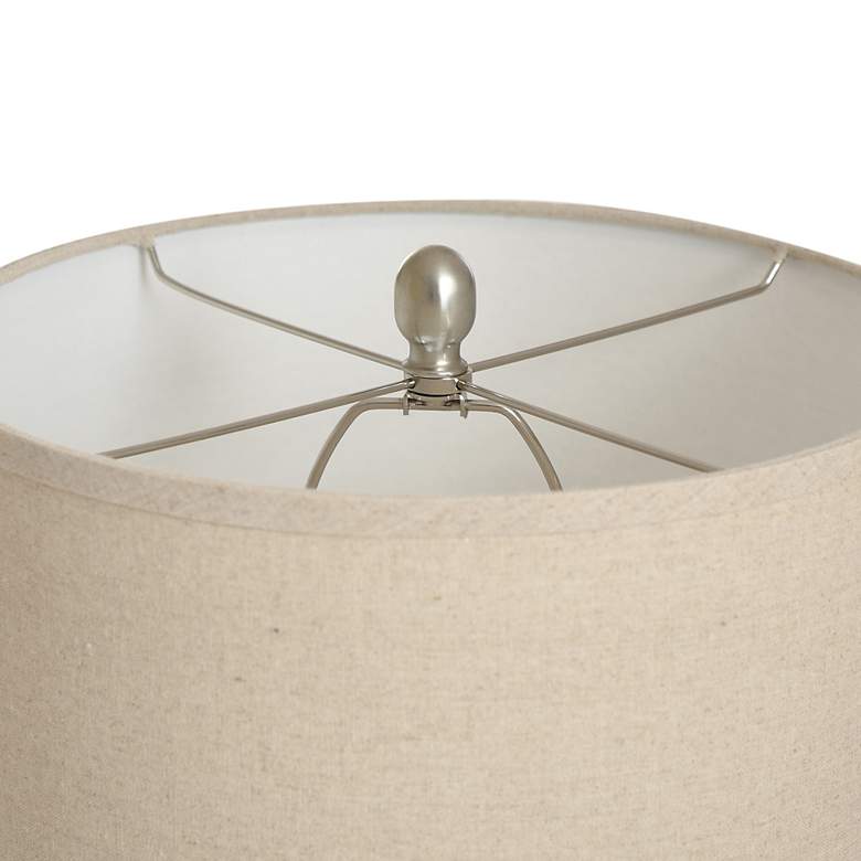 Image 6 Anastasia Ivory Glazed Texture Ceramic Table Lamp more views