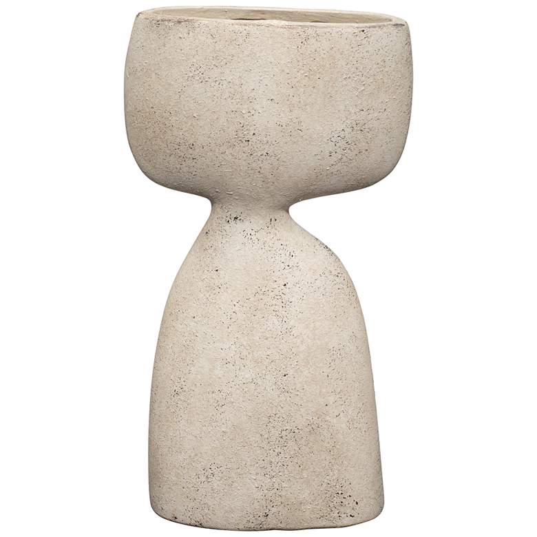 Image 1 Anatomy 11 3/4" High Off-White Ceramic Decorative Vase