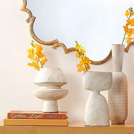 Image5 of Anatomy 11 3/4" High Off-White Ceramic Decorative Vase more views