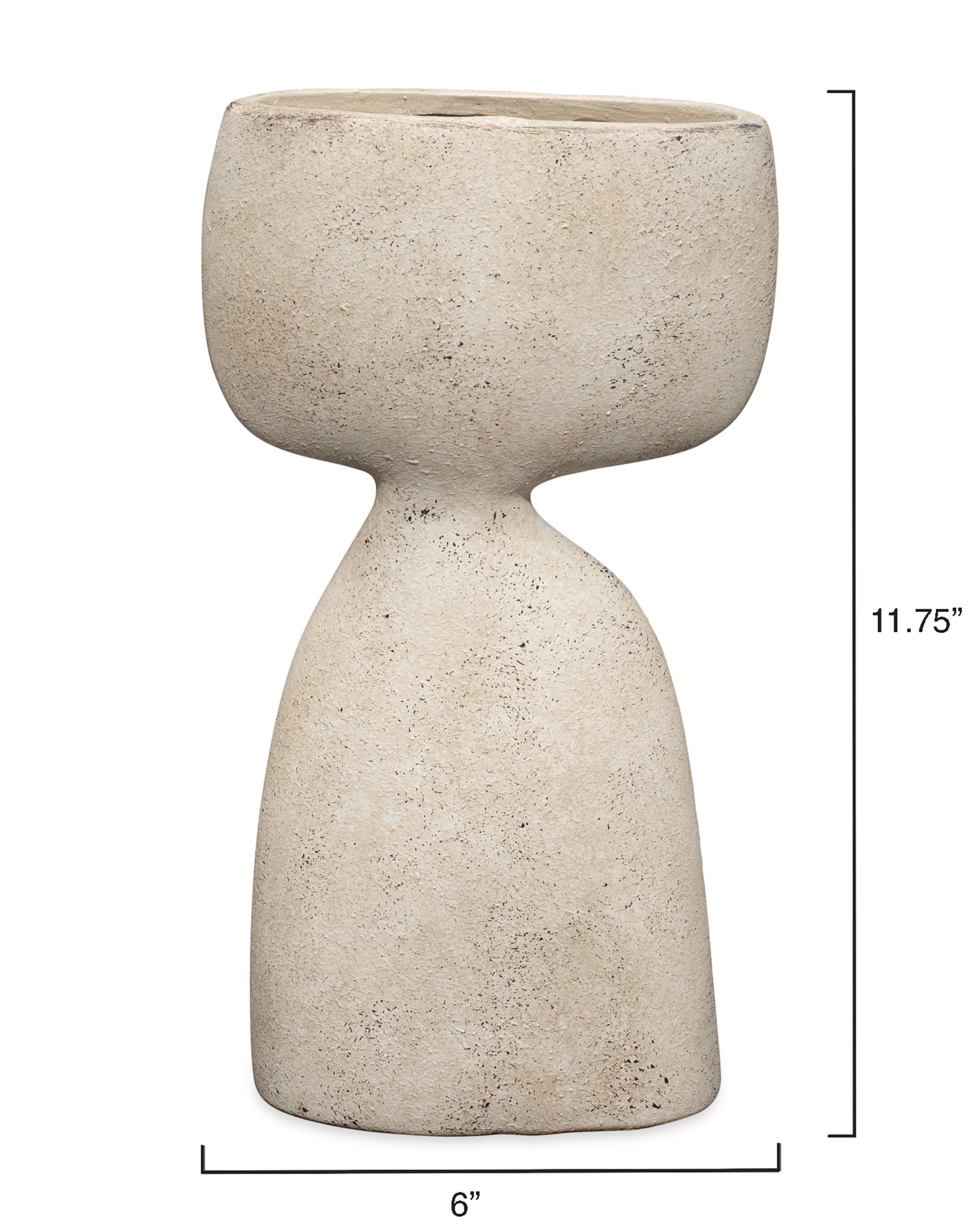 Anatomy 11 3/4" High Off-White Ceramic Decorative Vase