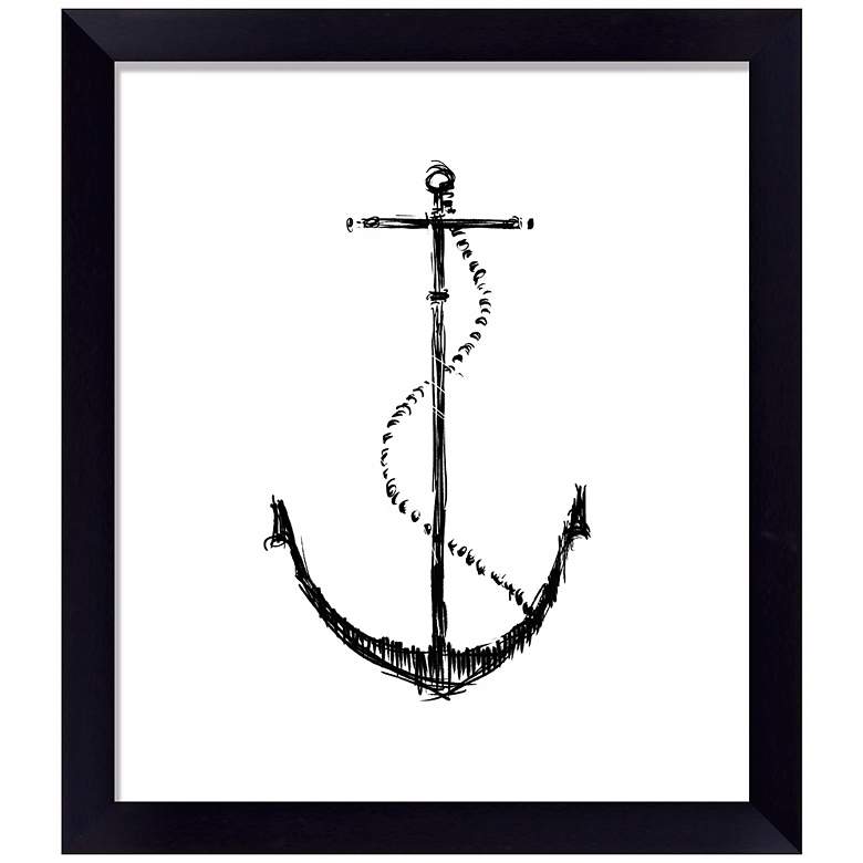 Image 1 Anchor 16 inch High Framed Silhouette Wall Art