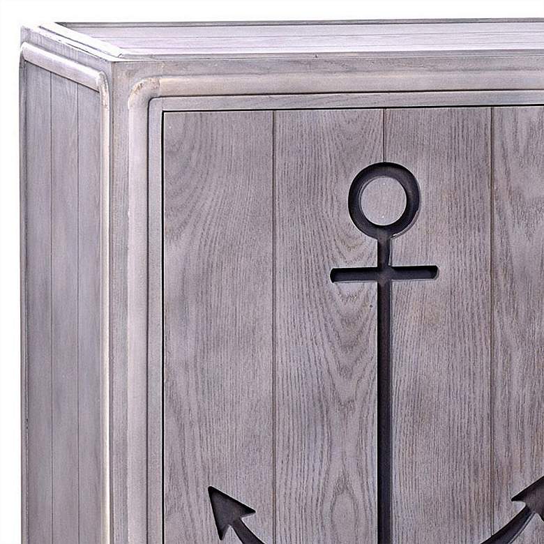 Image 2 Anchor 59 3/4" Wide Gray Wash Wood 3-Door Sideboard more views