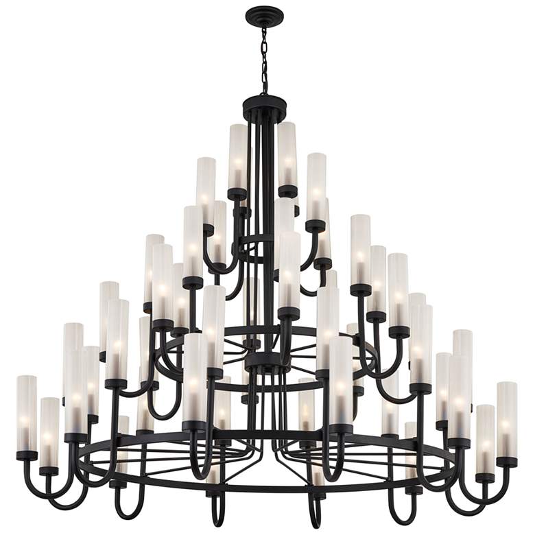 Image 2 Anchor 60 1/2 inch Wide Matte Black 48-Light Chandelier