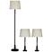 Anchor Oil-Rubbed Bronze 3-Piece Table and Floor Lamp Set