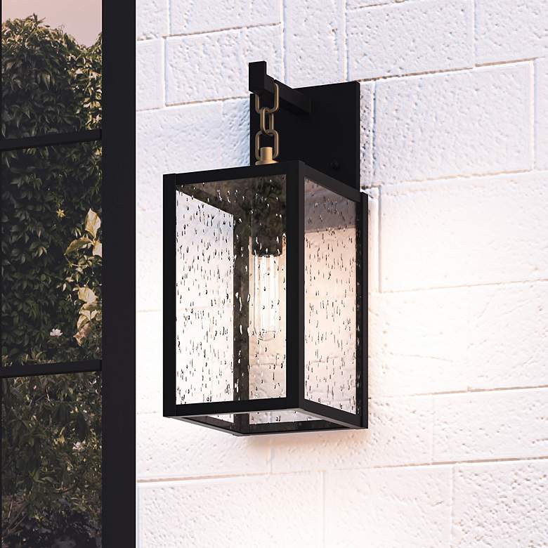 Image 1 Anchorage 1-Light Matte Black Outdoor Wall Lantern