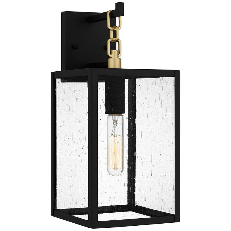Image 2 Anchorage 16" High Matte Black Outdoor Lantern Wall Light