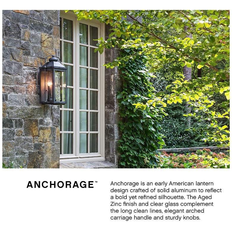 Image 7 Anchorage 17 3/4" High Aged Zinc Outdoor Wall Light more views