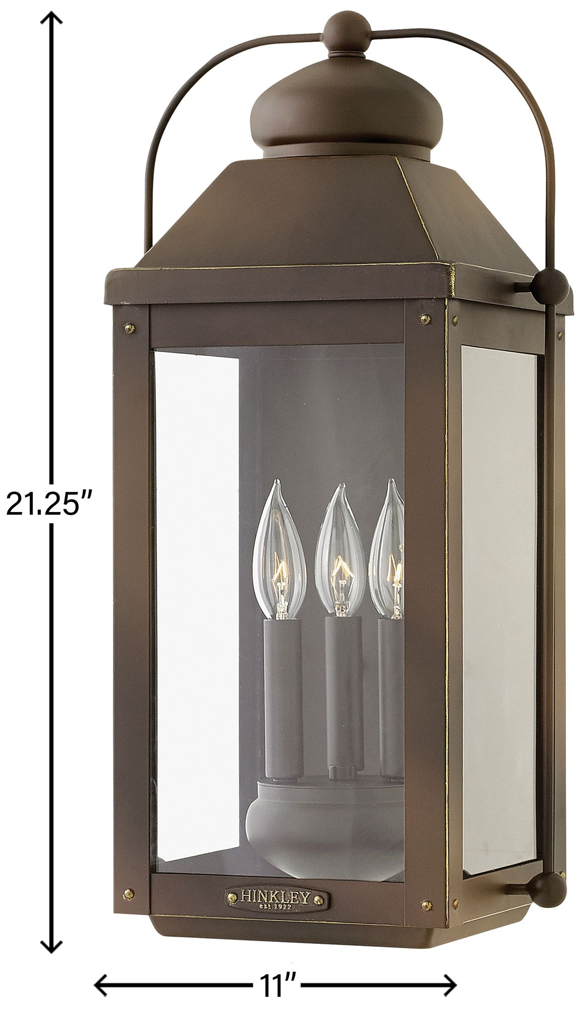 Anchorage 21 1/4" High Light Oiled Bronze Outdoor Post Light