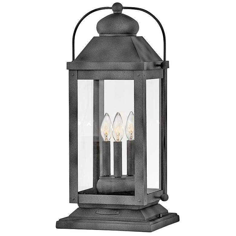 Image 4 Anchorage 23 1/2" High Aged Zinc Outdoor Pier Mount Lantern more views
