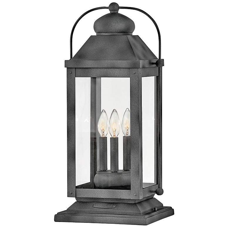 Image 1 Anchorage 23 1/2" High Light Aged Zinc Outdoor Pier Mount Light