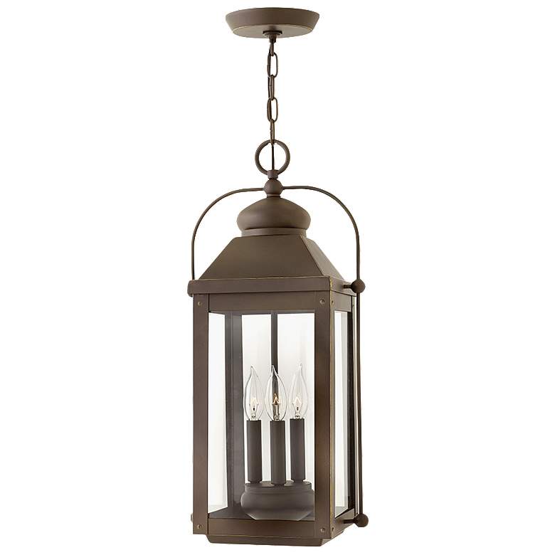 Image 1 Anchorage 23 3/4 inch High Oiled Bronze Outdoor Hanging Light