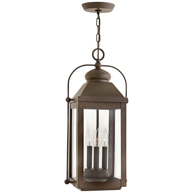 Image 1 Anchorage 23 3/4 inchH Light Oiled Bronze Outdoor Hanging Light
